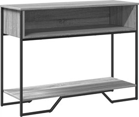 vidaXL szürke sonoma szerelt fa dohányzóasztal 100x35x74,5 cm