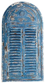 Antik hatású kék tükör, 39 x 75 cm
