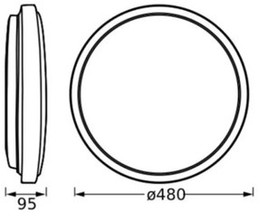 Ledvance - LED Mennyezeti lámpa ORBIS LONDON LED/36W/230V fehér