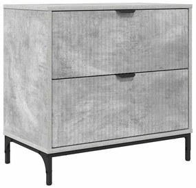 Éjjeli asztal fiókkal Beton szürke 63.5 x 36 x 61 cm Faanyag