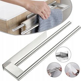 Dupla Törölközőtartó, Öntapadós, Fúrást Nem IGÉNYEL,2 Kar