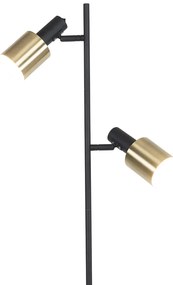 Okos állólámpa fekete arannyal, 2 db Wi-Fi A60 izzóval - Stijn