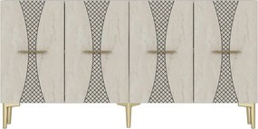 Slim 150 - White, Travertine, Gold
