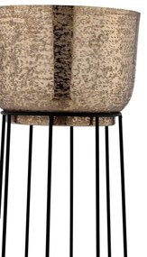 Eglo 428095 - KÉSZLET 3x Fém virágcserép OKAYAMA fekete/arany