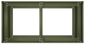 Növénytartó olívazöld 80x40x80 cm Hidegen hengerelt acélból