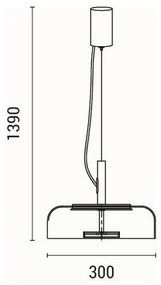 LED Csillár zsinóron LED/8W/230V 3000K átm. 30 cm