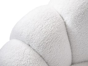 Forgatható design fotel BLOOM lábtartóval, fehér