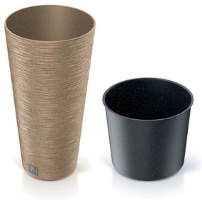 Virágcserép Prosperplast FURU SLIM ECO WOOD 30 cm, naturo