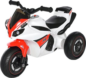 HOMCOM Zene és Fényfunkcióval Ellátott Játékautó 18-36 Hónapos Gyerekeknek - Fehér | Aosom