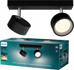 Mennyezeti lámpa Led reflektor 11W 1100lm 2700K Fekete testvérek Philips