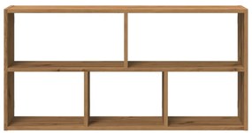 kézműves tölgy színű szerelt fa fali polc 100 x 25 x 50 cm