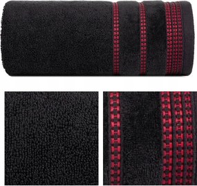 Amanda Pamut Törölköző 50x90 fekete Vastag