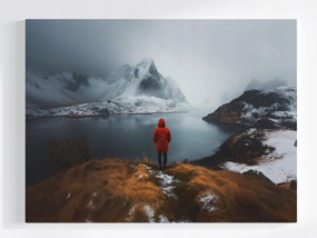 Vászonkép Canvas Tél Fjord Skandinávia Természet Tájkép 100x75