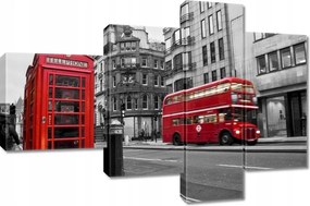 Vászonkép 100x70 London Fülke Busz