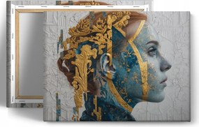 Vászonkép 120x80 hálószoba nappali kép nő lány arany