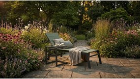 Zöld fém kerti napozóágy Hilde – Bizzotto