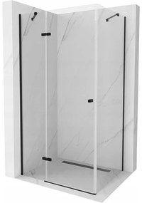 Mexen Roma zuhanykabin 70x90cm, 6mm ĂŒveg, fekete profil-ĂĄtlĂĄtszĂł ĂŒveg, 854-070-090-70-00