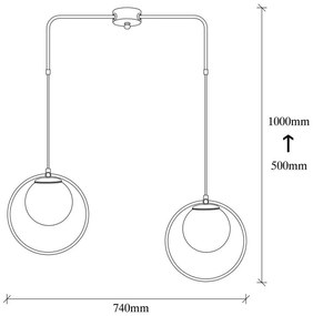 Flovena fekete fém függőlámpa - Opviq lights