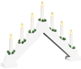 Karácsonyi gyertya híd 7 LED-del 3 pcs Fehér 39.5 x 5 x 29 cm