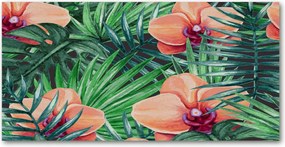 Fotó vászonkép edzett üveg Orchidea 140x70