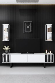 TV szekrény Chrome Line - White, Black