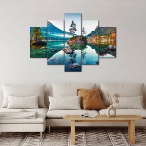 Kép - Lake Hintersee, Bajor - Alpok, Ausztria (150x105 cm)