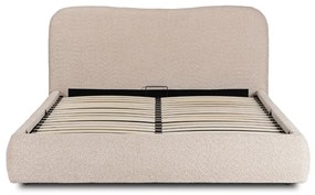 Kárpitozott Franciaágy Bézs Színben Ágynemütartóval. 160x200 BRISTOL