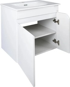 TMP VISION 60 fali függesztett fürdőszobai bútor - SKY E-8099-60 porcelán mosdóval - 61 x 46 x 56 cm