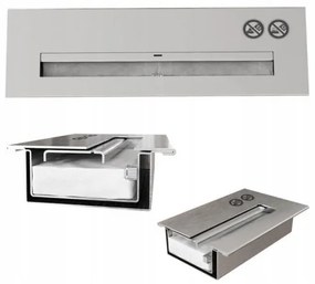 Beépíthető BIO kandalló GOLF 37,4x64,8 cm, 1 kW, fekete