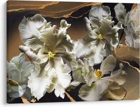 Kép - Orchidea virágok márvány háttérrel (70x50 cm)