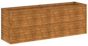 vidaXL corten acél kerti magaságyás 196 x 50 x 69 cm