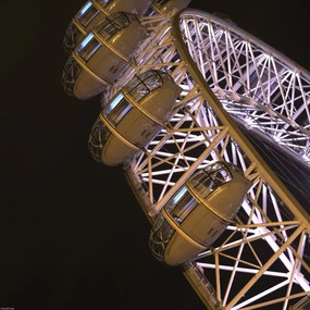 Poszter 40x40cm London Eye éjszaka 2, Assaf Frank