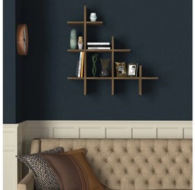 Fali polc JUKE 80x81,8 cm barna