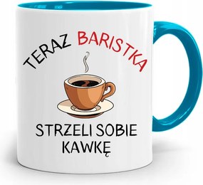 Barista Kávézó Bögre Kék nyomott mintával