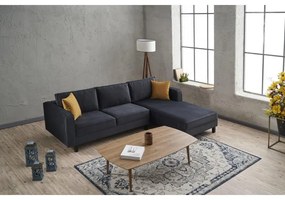 Sarokkanapé Kale Velvet Jobbos - Antracit