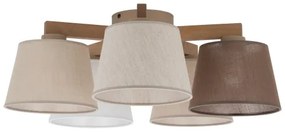 Brilagi - LATTE SABIA felületre szerelhető mennyezeti csillár 5xE27/15W/230V fenyő/mix