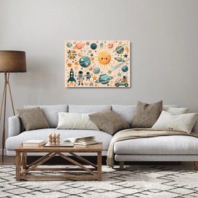 Üveg kép - Darabok az űrből (70x50 cm)