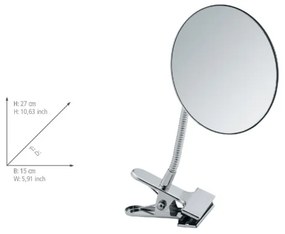 WENKO 22195100 - CLIP kozmetikai tükör 15x27 cm fényes króm