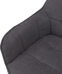 Design fotel, szürke/fekete, MARKEN