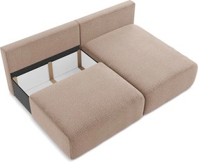 Világosbarna kinyitható-tárolóhelyes sarokkanapé (jobb oldali) Kalena – Makamii