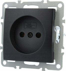 Falsík Alatti Elektromos Aljzat Szimpla Fali Aljzat Fekete Csap Nélkül