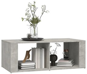 Betonszürke szerelt fa dohányzóasztal 100x50x36 cm