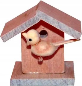 Madárház madárral 3,0cm magas, 10-13cm-es figurákhoz