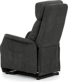 Relaxační křeslo, elektrické kabelové ovládání, šedá, látka, TV-L8960 GREY2