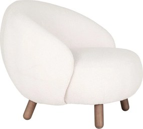 Krémszínű fotel lábtartóval Savona – House Nordic