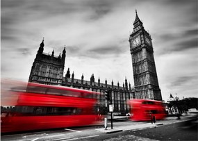 Kép - a Parlament londoni házai (üvegen) (70x50 cm)