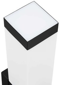 Kültéri fali lámpa Fekete 10.5 x 6 x 35 cm Rozsdamentes acél