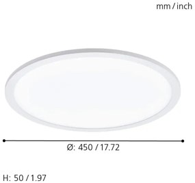 Eglo 79469 - LED Dimmelhető mennyezeti lámpa POZZALLO LED/21W/230V + távirányító