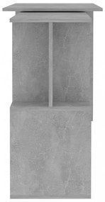 betonszürke szerelt fa sarokasztal 200 x 50 x 76 cm