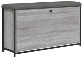 szürke sonoma színű cipőpad lehajtható fiókkal 102 x 32 x 56 cm